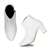 Commander Shoes White Womens Ankle Length Boots - None