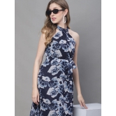 MINI & MING Floral Print Georgette Fit & Flare Dress