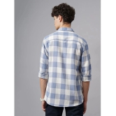 Paul Street 100% Cotton Regular Fit Checks Full Sleeves Mens Casual Shirt - Blue ( Pack of 1 ) - None