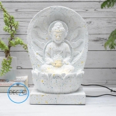 Mini Buddha Indoor Fountain : 34 CM, White