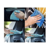 INGENS - Blue 250 GSM Microfiber Cloth For Automobile ( Pack of 2 )