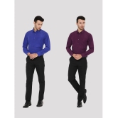 Maharaja - Multicolor Polyester Slim Fit Mens Formal Shirt ( Pack of 2 ) - 44