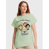 Bewakoof - Green Cotton Loose Fit Women''s T-Shirt ( Pack of 1 ) - None