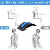 Multi-Level Back Stretcher Posture Corrector Device for Back Pain Relief with Back Supporter