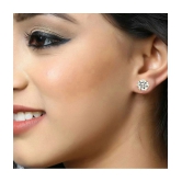 VIVASTRI Golden Stud Earrings ( Pack of 1 ) - Golden