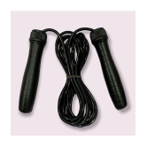 Light Weight Speed Gym Fitness Skipping Rope with Sleek Plastic Handles - Black