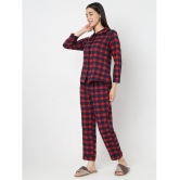 Smarty Pants - Red Cotton Womens Nightwear Nightsuit Sets ( Pack of 1 ) - None