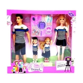 Fratelli Babbie Family Travel Set with Husband Kenn with Son&Daughter