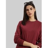 PPTHEFASHIONHUB Maroon Cotton Blend Loose Fit Womens T-Shirt ( Pack of 1 ) - None