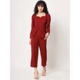 Slim Fit Sweetheart Neck Top With Trousers