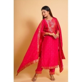 Estela - Pink Straight Viscose Women's Stitched Salwar Suit ( Pack of 1 ) - None