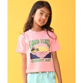 SUNNY DAY PEACH SUMMER GIRLS T-SHIRT-PEACH-12-14 YEARS / 1N / PEACH