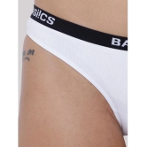 BASIICS By La Intimo - White BCPBR08 Cotton Lycra Solid Womens Bikini ( Pack of 1 ) - None