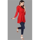 Smien - Red Rayon Womens Tunic ( Pack of 1 ) - None