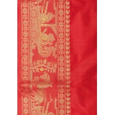 Biswa bangla handwoven red baluchari silk dupatta