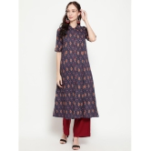 Antaran - Blue Cotton Womens Straight Kurti ( Pack of 1 ) - None