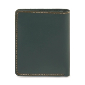 Unisex Genuine Leather Bio-Fold RFID Protected Wallet - Green-Leather / Green