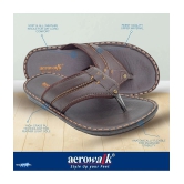 Aerowalk Brown Mens Thong Flip Flop - None