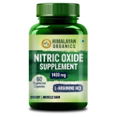 Himalayan Organics Nitric Oxide Supplement with L- Arginine HCL 1400mg/Serve with Caffeine 60 Caps