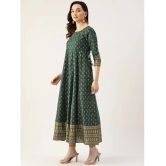 Kbz - Green Cotton Womens Anarkali Kurti ( Pack of 1 ) - None