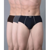 Pack of 3 Dollar Bigboss Assorted Solid Cotton Blend Men Brief - None