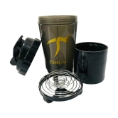 TINUMS Plastic Black 500 mL Sipper,Shaker,Bottle ( Pack of 1 ) - Black