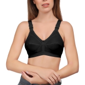 Eves Beauty Women Full Coverage Bra-40C / Black / Cotton