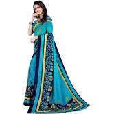 LEELAVATI - Light Blue Georgette Saree With Blouse Piece ( Pack of 1 ) - Light Blue