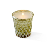 Gilded Honeycomb Glass Candle