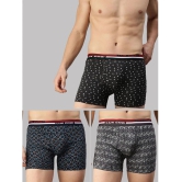 Lux Cozi - Black Cotton Mens Trunks ( Pack of 3 ) - None