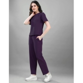 Selvia Purple Solid Pant Top Set - None