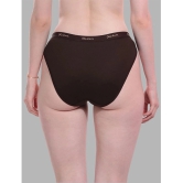 Madam Brown Cotton Lycra Solid Womens Hipster ( Pack of 1 ) - None