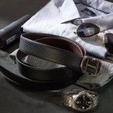 Men''s Reversible Leather Belt-38