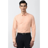 Men Peach Slim Fit Formal Full Sleeves Formal Shirt