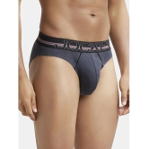 Jockey US17 Men Super Combed Cotton Rib Solid Brief - Graphite (Pack of 2) - None