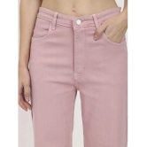 AngelFab - Pink Denim Straight Fit Womens Jeans ( Pack of 1 ) - None