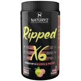 NATURYZ Ripped X6 Pre Workout With 24 Nutrients for Pump, Energy, Muscle gain - 400g(Guava Flavour)