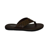 Ajanta Brown Flip Flops - None