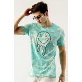 Smiley Tie Dye Green T-shirt-S / Neon Green