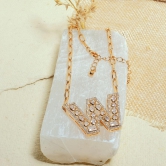 The Studded Initial Link Chain-W