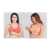 Desiprime - Multicolor Cotton Solid Womens Maternity Bra ( Pack of 2 ) - 32B