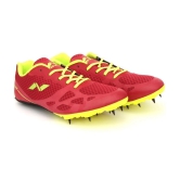 Nivia Running Spikes  Red Hiking Shoes - 5