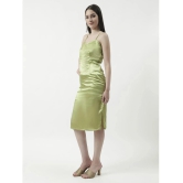 Zima Leto Polyester Solid Midi Womens Bodycon Dress - Green ( Pack of 1 ) - None