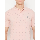 UBX Cotton Blend Regular Fit Printed Half Sleeves Mens Polo T Shirt - Pink ( Pack of 1 ) - None