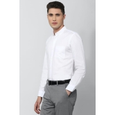 Men White Slim Fit Formal Full Sleeves Formal Shirt