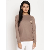 Women Wild Journey Brown Solid Sweatshirt-M