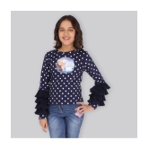 Cutecumber - Navy Georgette Girls Top ( Pack of 1 ) - None