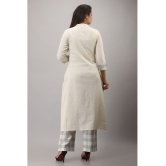 MAUKA Rayon Solid Kurti With Palazzo Womens Stitched Salwar Suit - White ( Pack of 1 ) - None