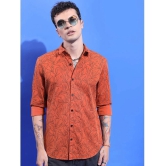 Ketch 100% Cotton Regular Fit Printed Full Sleeves Mens Casual Shirt - Rust ( Pack of 1 ) - None