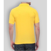 FASHION365 - Yellow Cotton Blend Slim Fit Men's Polo T Shirt ( Pack of 1 ) - None